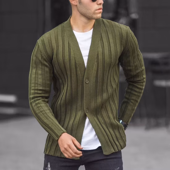 Mens Winter Plus Size Solid Color Sweater Coat Cardigan