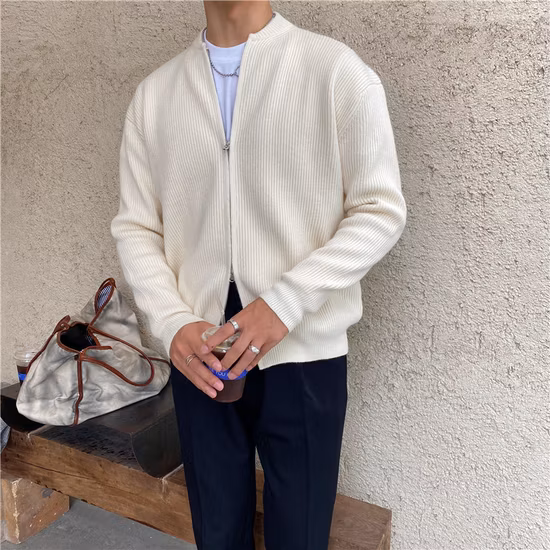 Cardigan da uomo in maglione lavorato a maglia all'ingrosso
