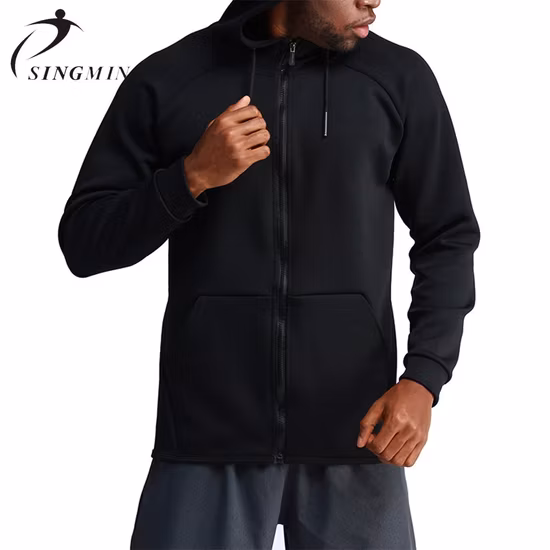 Felpa con cappuccio fitness personalizzata economica Pullover da uomo per abbigliamento sportivo