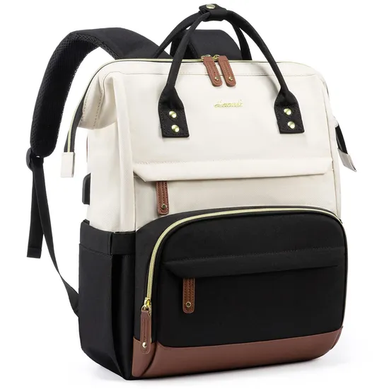 Zaino per laptop alla moda in vendita calda per donna con porta USB grigio nero