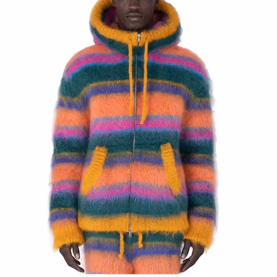 Maglione Maglieria Cardigan in mohair personalizzato per uomo